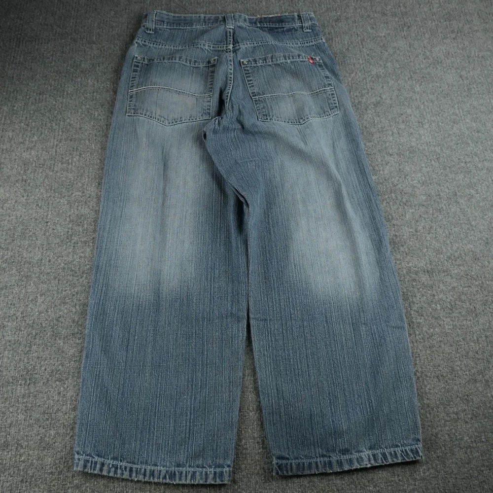 Southpole Jeans Mens 32x28 Red Tab Baggy Denim Y2K Hip Hop Skater Streetwear